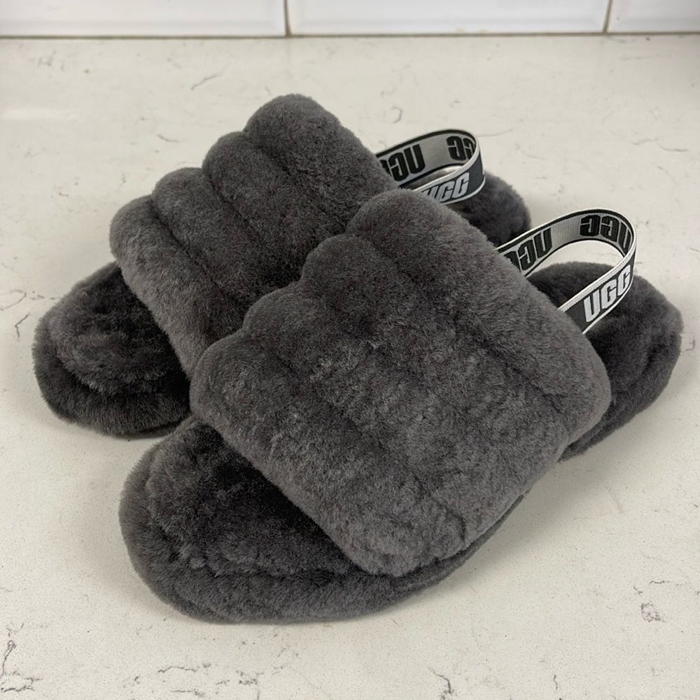 UGG Fluff Yeah Slide Women’s Size 5 Charcoal Grey